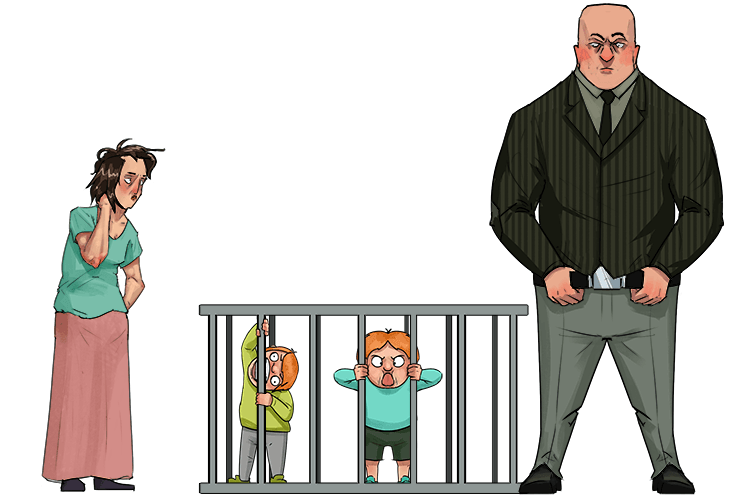 Boys! Guard the sons (gar-son) because they're always up to no good