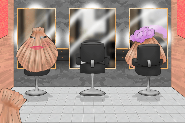The clam visited the beauty parlour (parlourde).