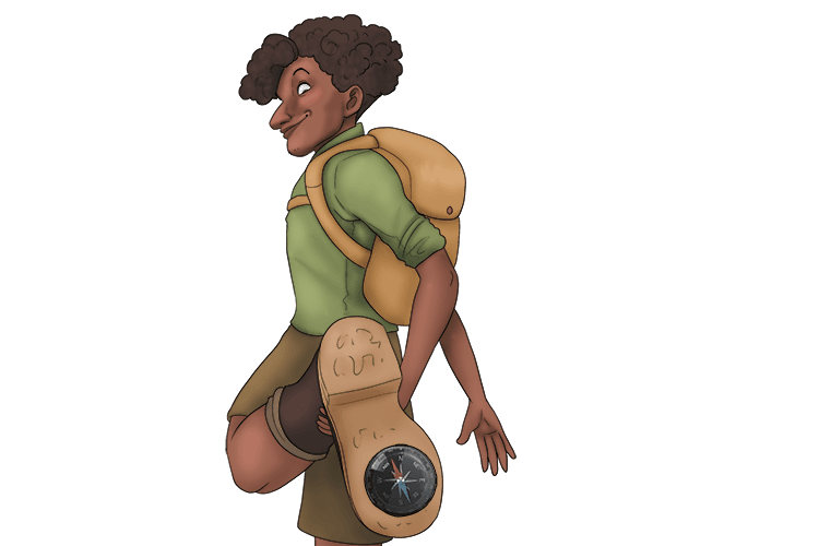 I have a compass on my boot that fits in the sole (boussole).