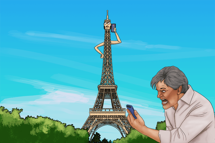 I made contact with the Eiffel Tower.