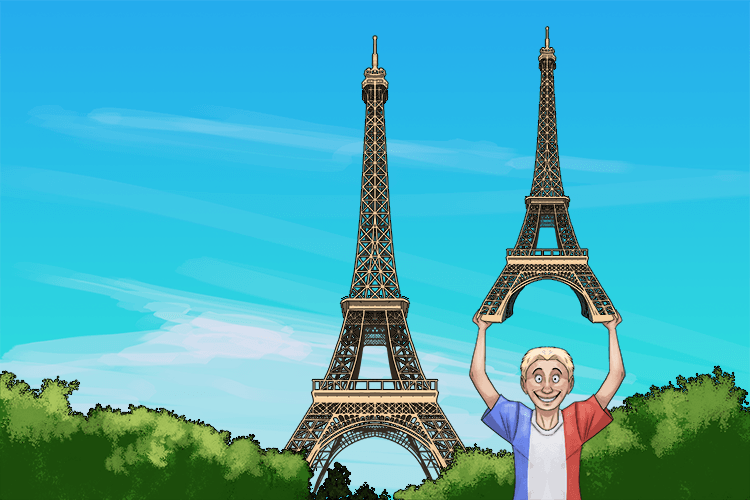 I made a copy of the Eiffel Tower.