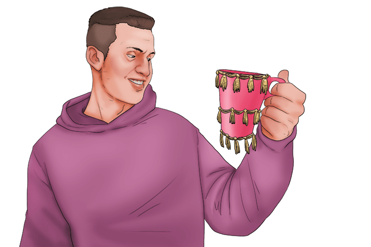 Why has your cup got tassels (tasse) on?