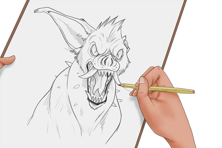 Could you describe the assailant? Yes, it was a dangerous creature with one ear (décrire).