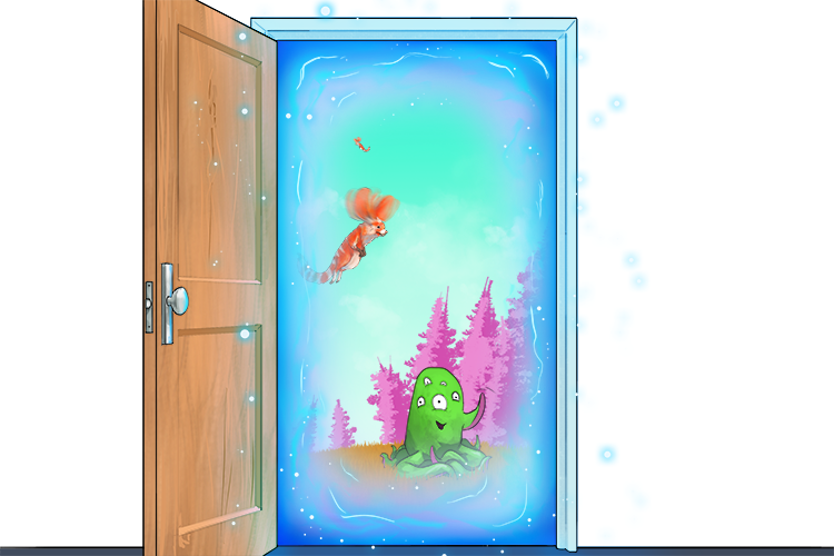 The door was a portal (porte) to another world