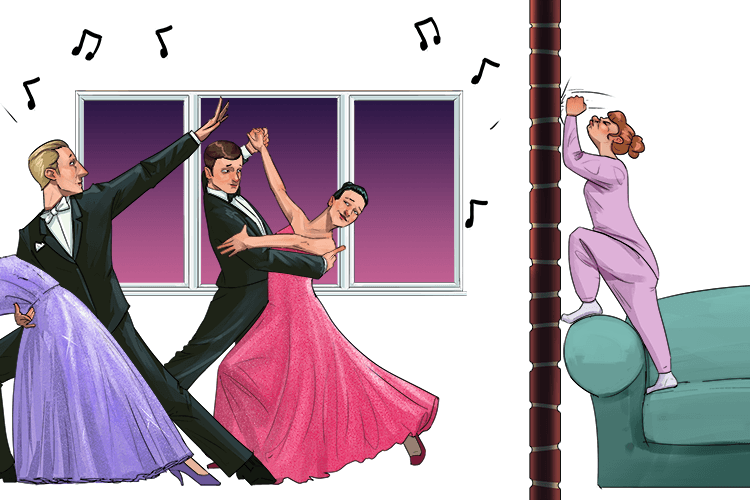 Every evening we have a soiree (soir)