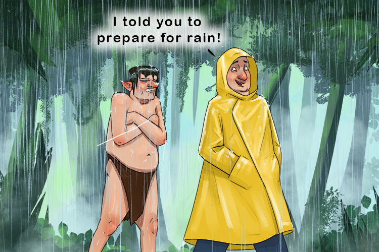 If you go into this forest, you must be prepared for rain (la forêt)