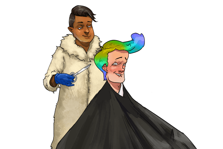 My hairdresser was highly qualified and always wore a fur (coiffeur) coat