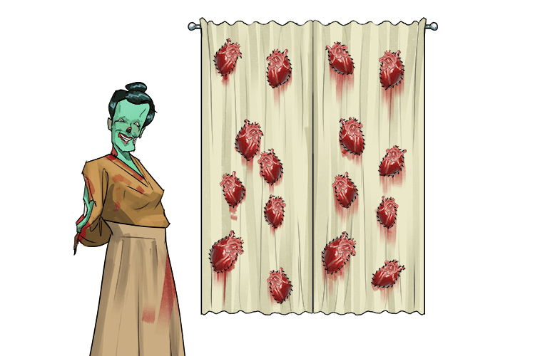 I had hearts on my curtains (cœur)