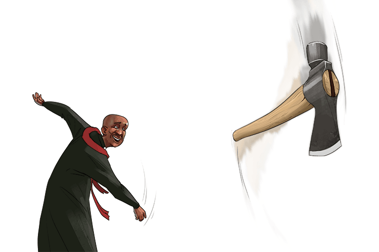 For hobby, the pastor likes to throw tomahawks (passe-temps)