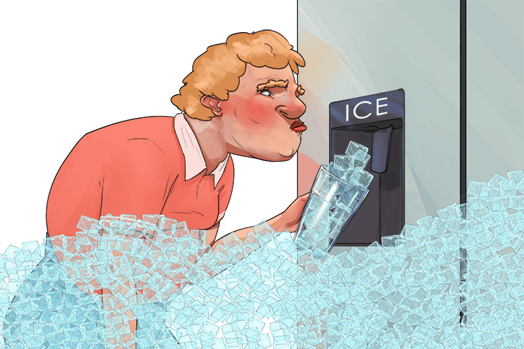 There's far too much ice in my glass (glace)