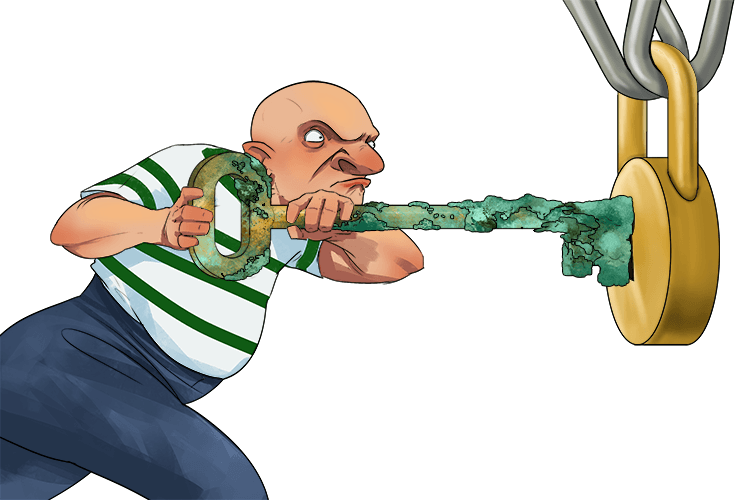 The key won't work unless you clean (clé) it