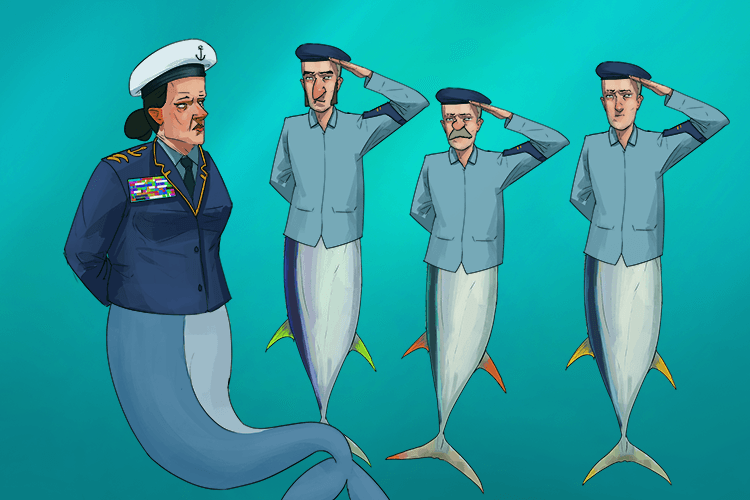 She lead the mermaids navy (mener)