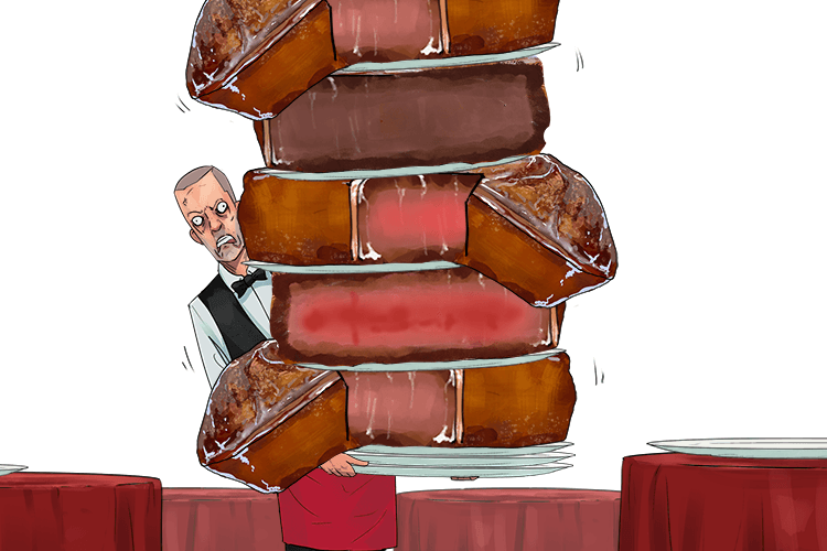 There were a lot of leftovers as the restaurants (restes) portions were huge