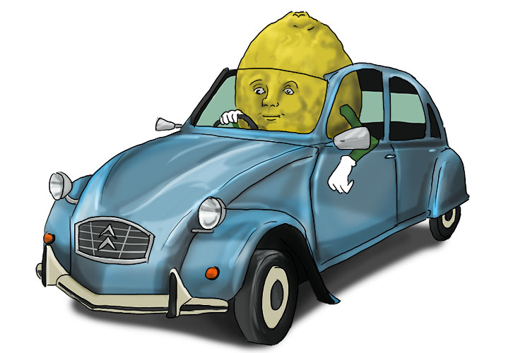 The lemon drove a Citroen (citron).