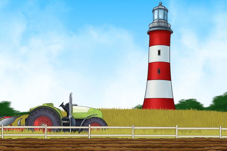 The lighthouse was of no use on the farm (phare)