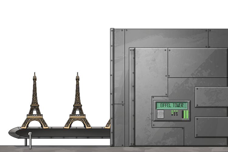 This machine produces model Eiffel Towers.