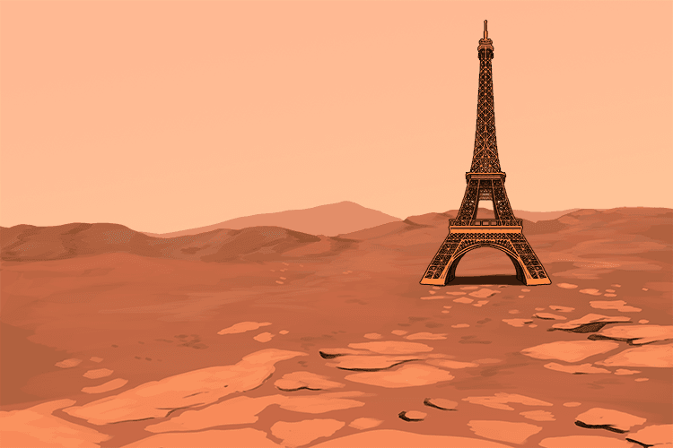 The Eiffel Tower was on Mars.