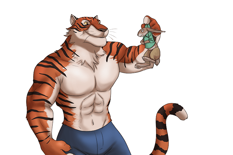 His muscles were far bigger than mine, he could pick me up (mien) with ease.