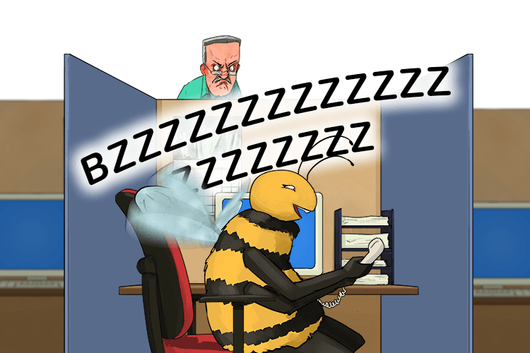 The bee needed to make a buzz, it's all she ever wanted (besoin) to do