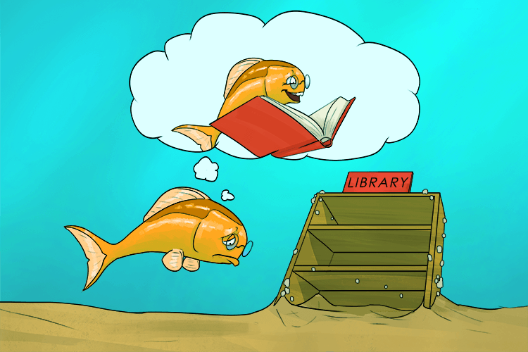 There was nothing to read underwater (ree-un)