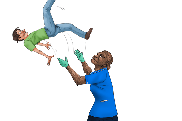 The nurse who was unusually furry threw me in the air (infirmiére).