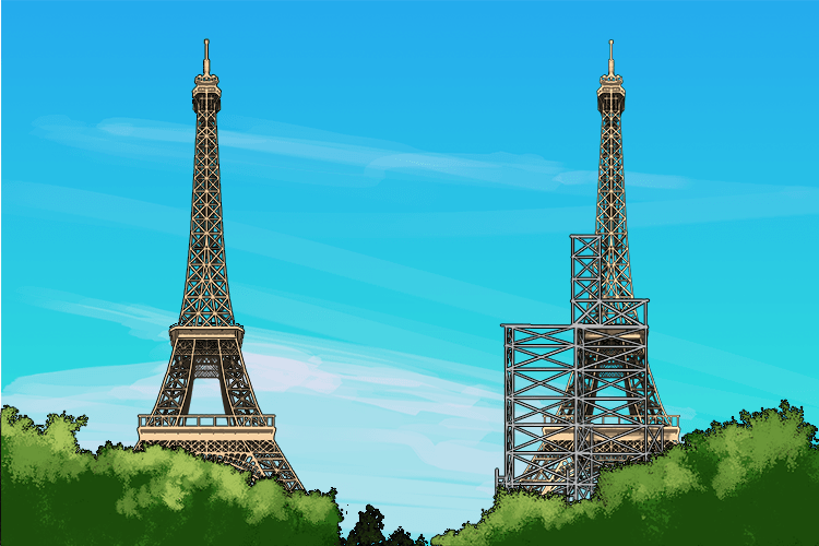 They built another Eiffel tower, so now there's a pair of them