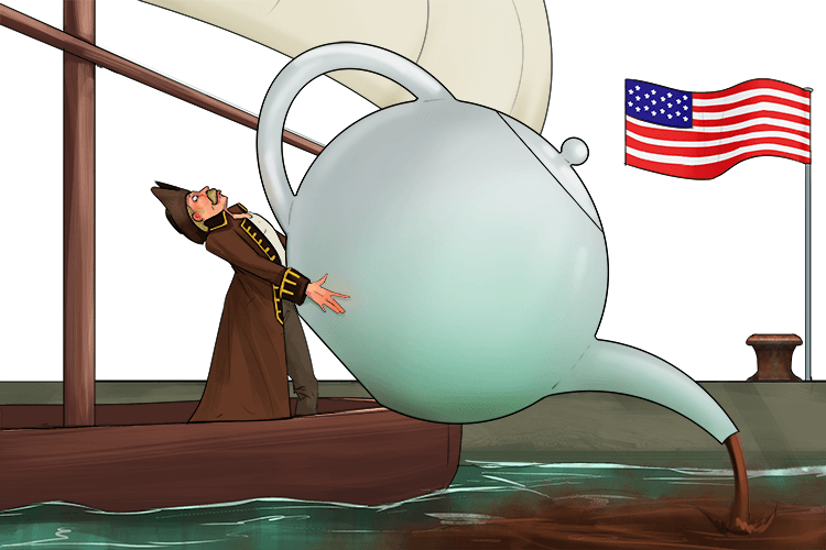 In the American port they poured (poor) all the tea away