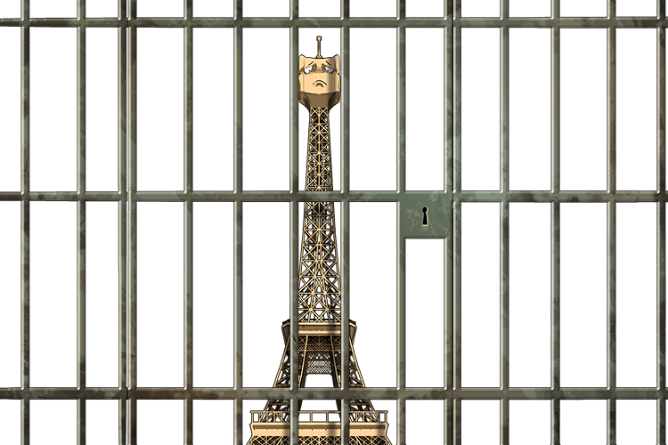 The Eiffel tower was put in prison
