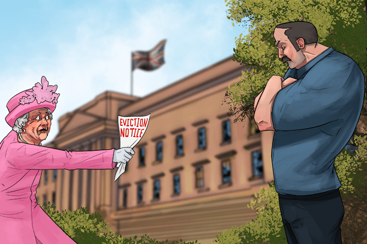 The Queen didn't think she had to pat rent (reine)