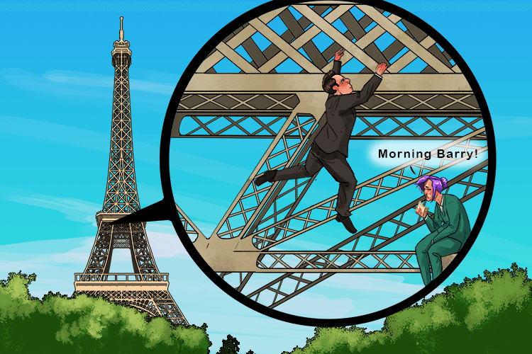 Climbing the Eiffel Tower was part of my daily routine