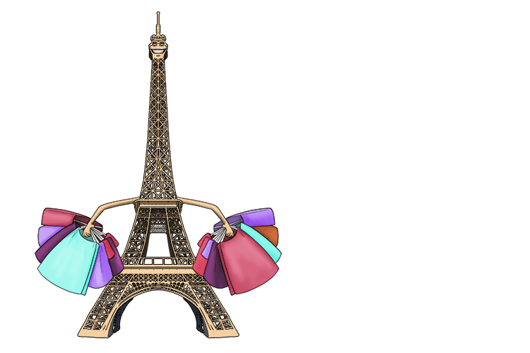 The Eiffel Tower went on a shopping spree.