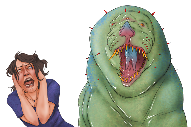 I shouted at the creepy alien (crier) to leave me alone.