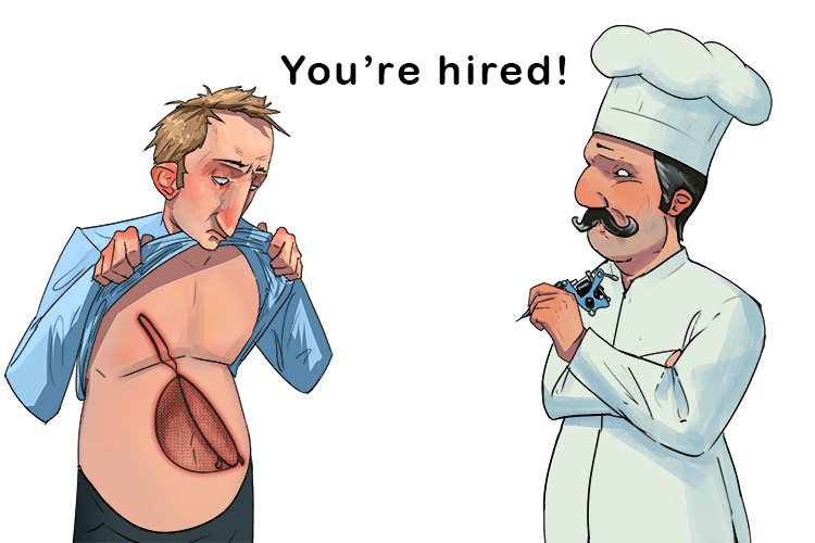 To become a baker, I had a sieve tattooed on me (tamis)