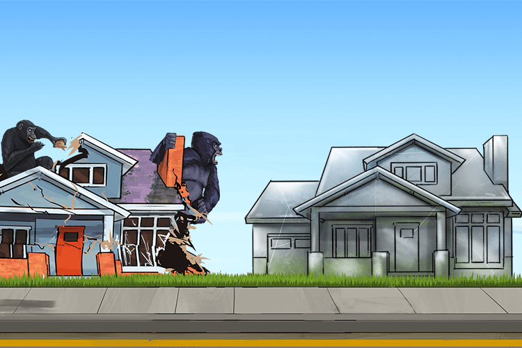 They decided to construct the building from steel after seeing the apes (arier) destroy the previous one