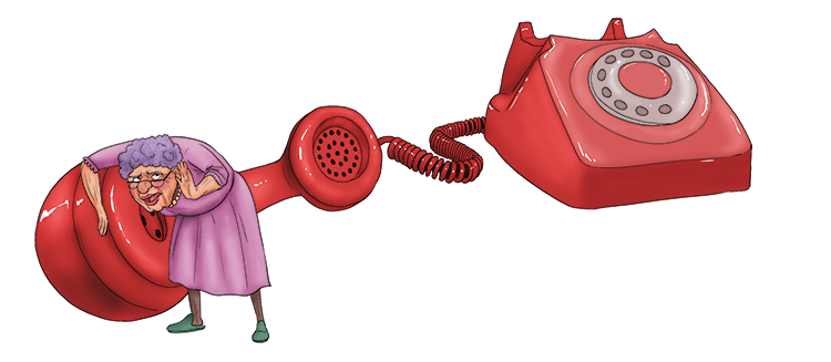 Such a big telephone (tel/telle).