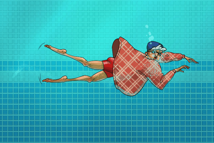 I love this sweater. I even wear it in the pool (pull)