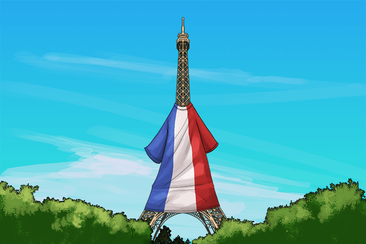 The Eiffel Tower was wearing a t-shirt.