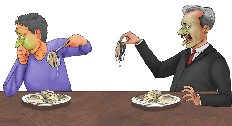 They tried jellied eel (ils) but did not like it.