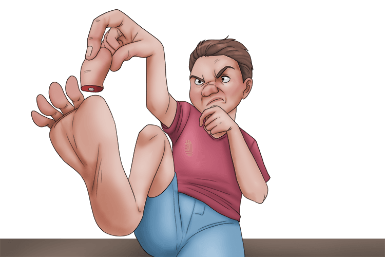 He couldn't decide whether to keep the toe or take (orteil) it off.