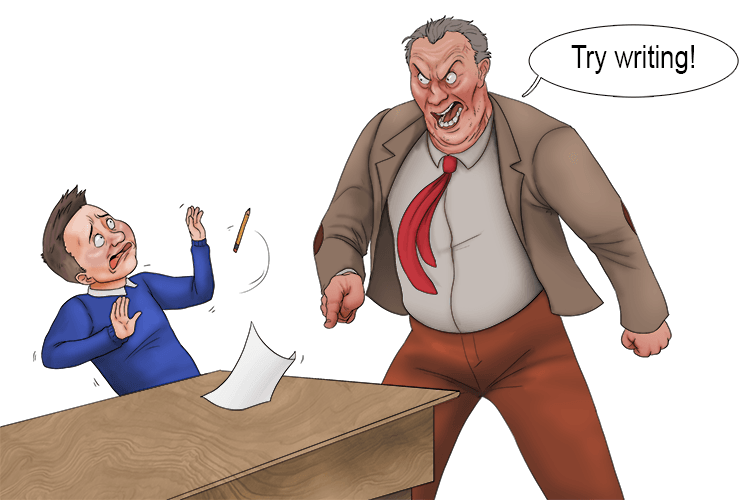 "Try writing," said the teacher. "Essays are the only way (essayer) to improve."