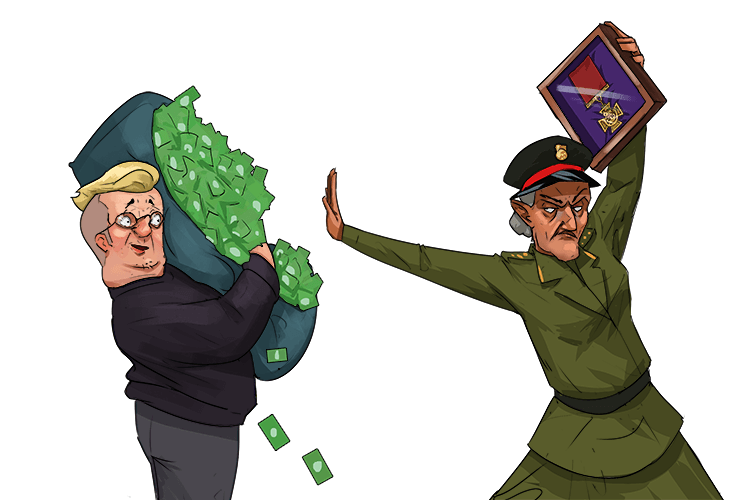 I couldn't put a value on the medal I won for valour (valeur)