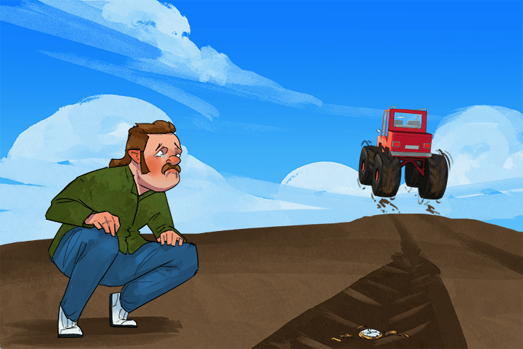 My watch was crushed by the monster truck (montre)