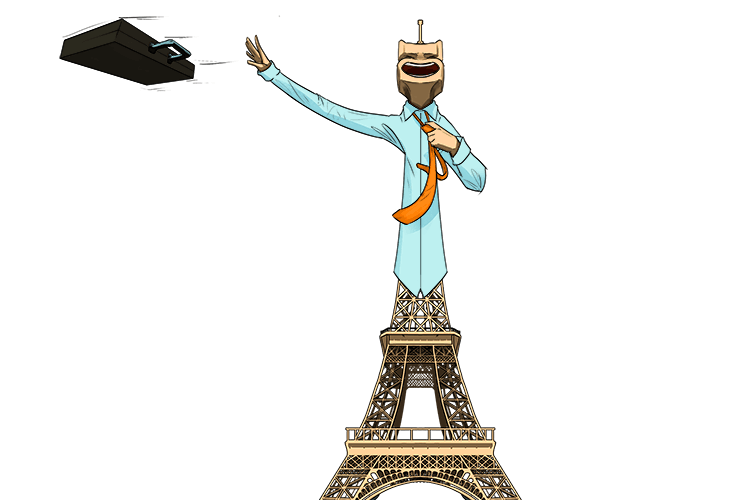 The Eiffel tower is very happy it's the weekend