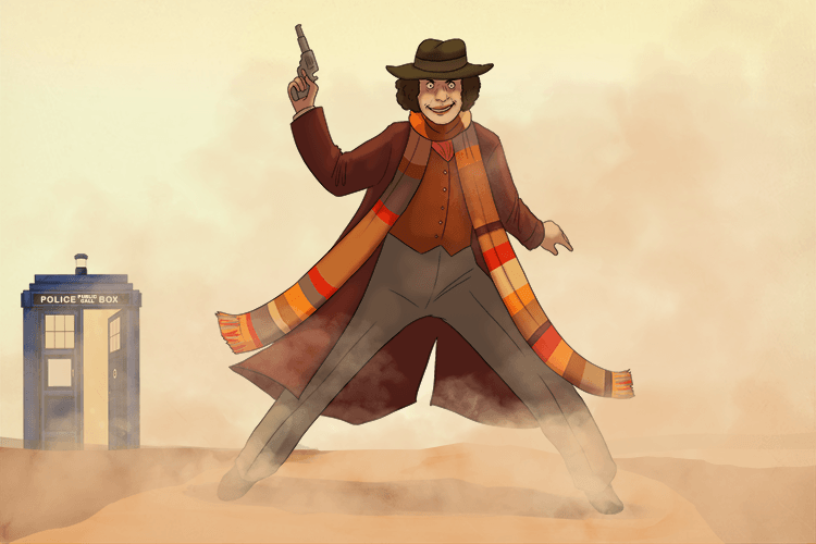 In the wild west, Dr Who was the best (ouest) gunslinger.