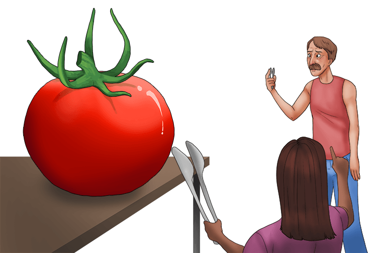 Your tongs (ton) are too small to pick that up.