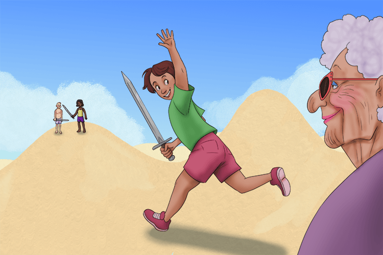 You said ta ta (Utah) to my old grandma (Omaha) as you ran across the golden (Gold) dunes (Juno) to play sword (Sword) fights with your friends.