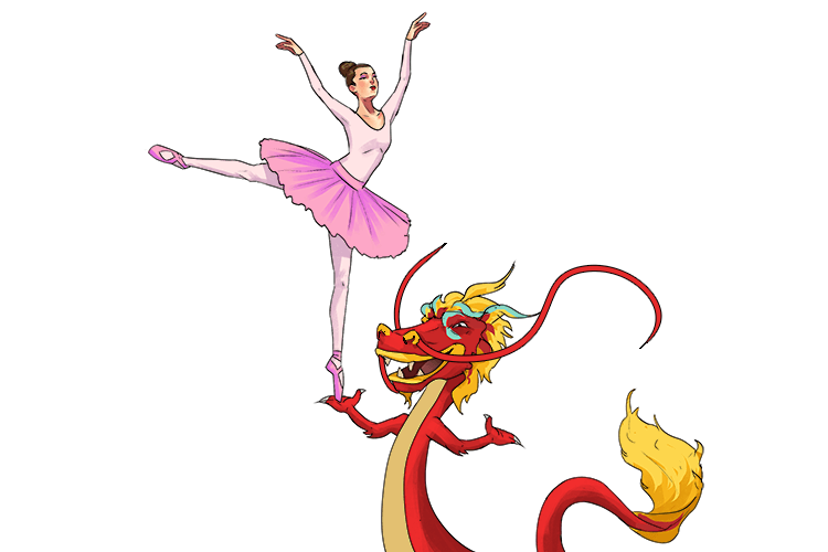  The ballet included a Chinese dragon