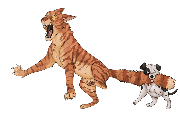 When the dog bit the cat, it yowled (yow).