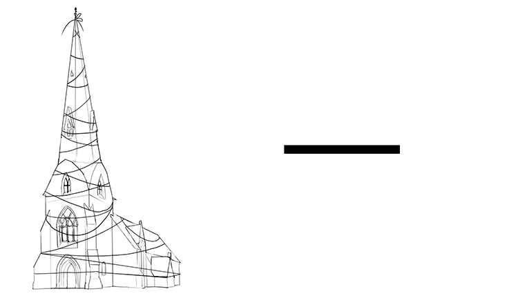 The church was tied up with string.