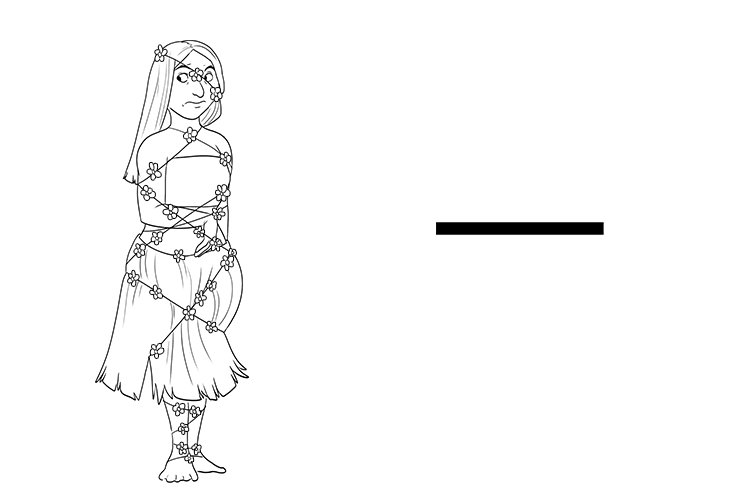 In Hawaii, you get tied up with a string of flowers.